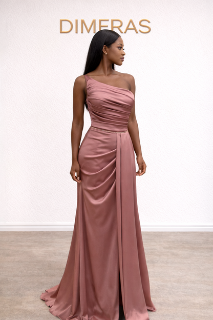 Abendkleid lang –Satin Kleid für besondere Anlässe