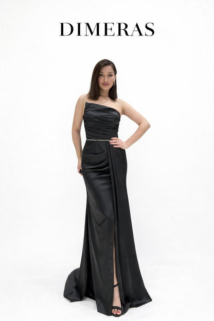 Abendkleid lang –Satin Kleid für besondere Anlässe